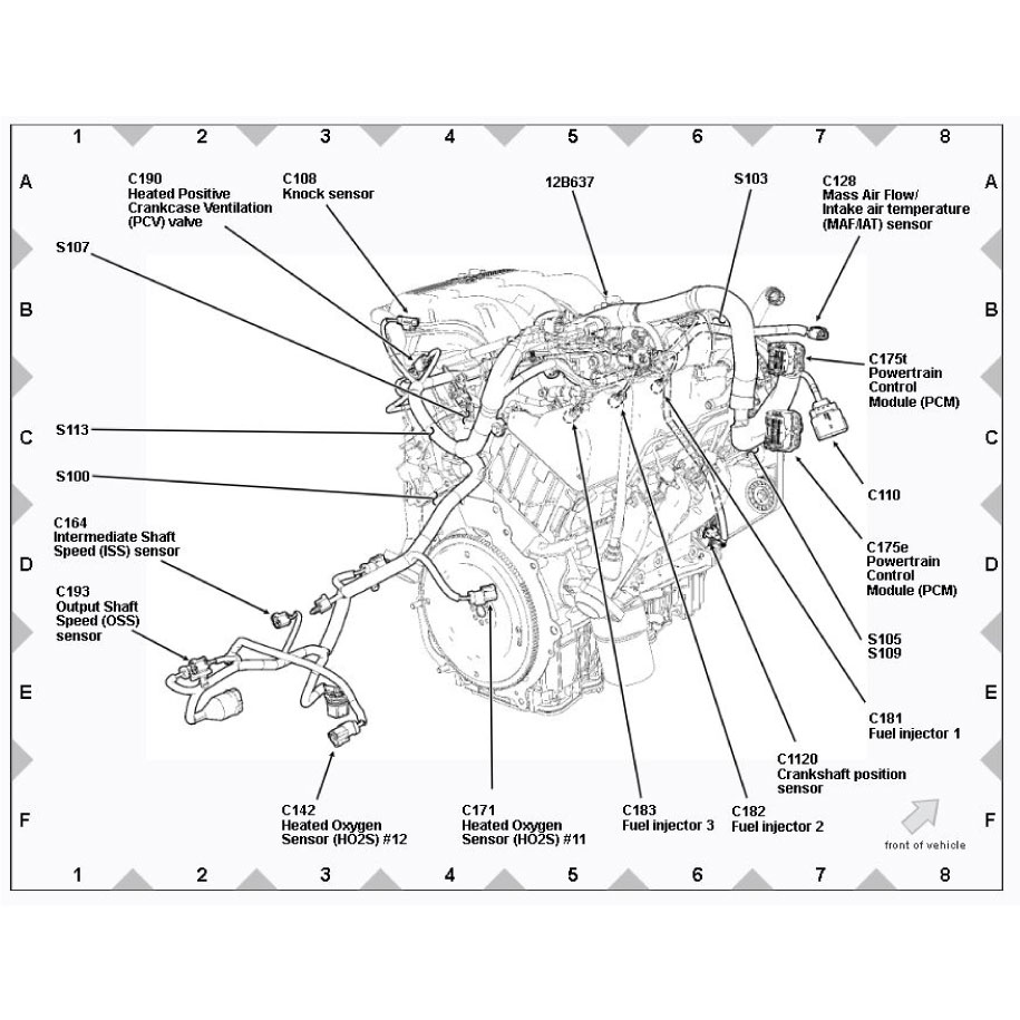 Cableado / Ramal ( Arnés, Harness ) de Motor y Caja para Ford Explorer 2006 – 2011 Parte: 9L2Z-12A581-B - Imagen 5